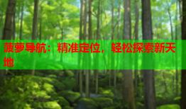 菠萝导航：精准定位，轻松探索新天地