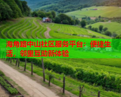 海角路中山社区服务平台：便捷生活，邻里互助新体验