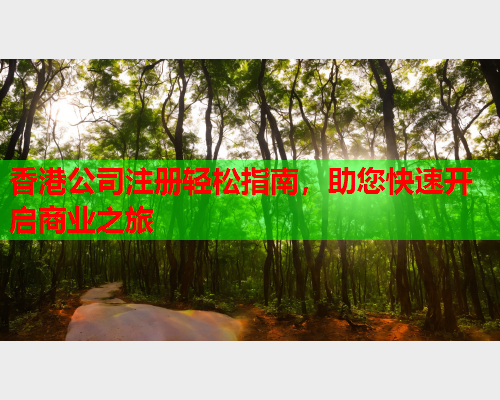 香港公司注册轻松指南，助您快速开启商业之旅
